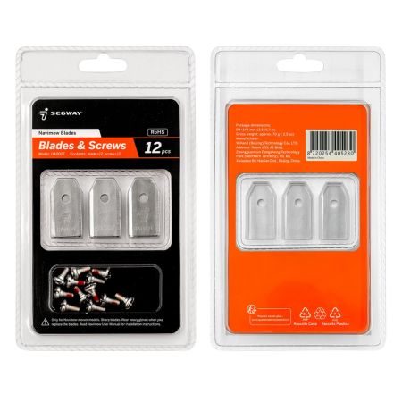 Zapasowe noże Segway Navimow – zestaw 12 sztuk z śrubami, kompatybilny z serią i, H, X3